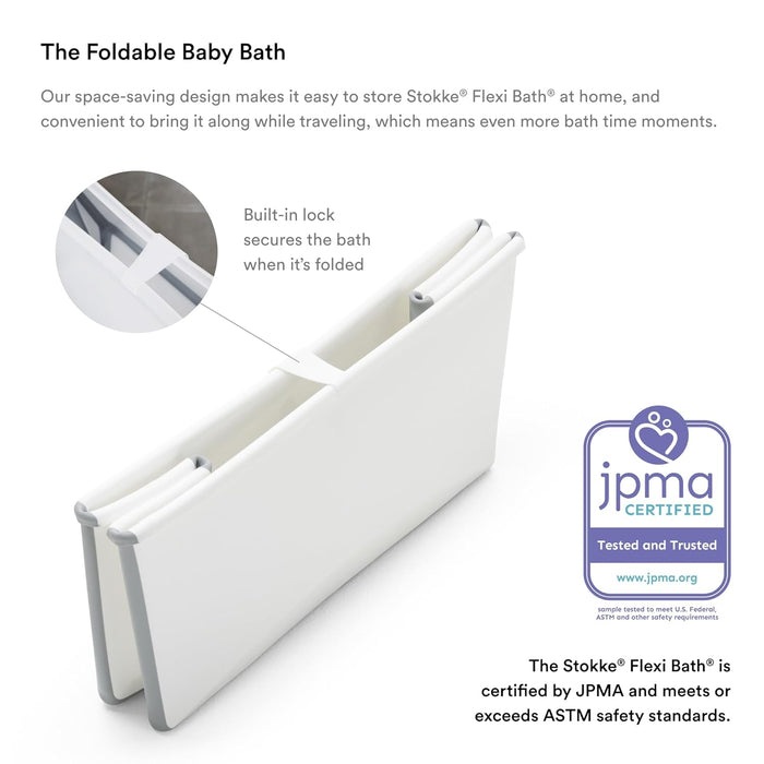 Stokke Flexi Bath + Newborn Support Bundle (White)