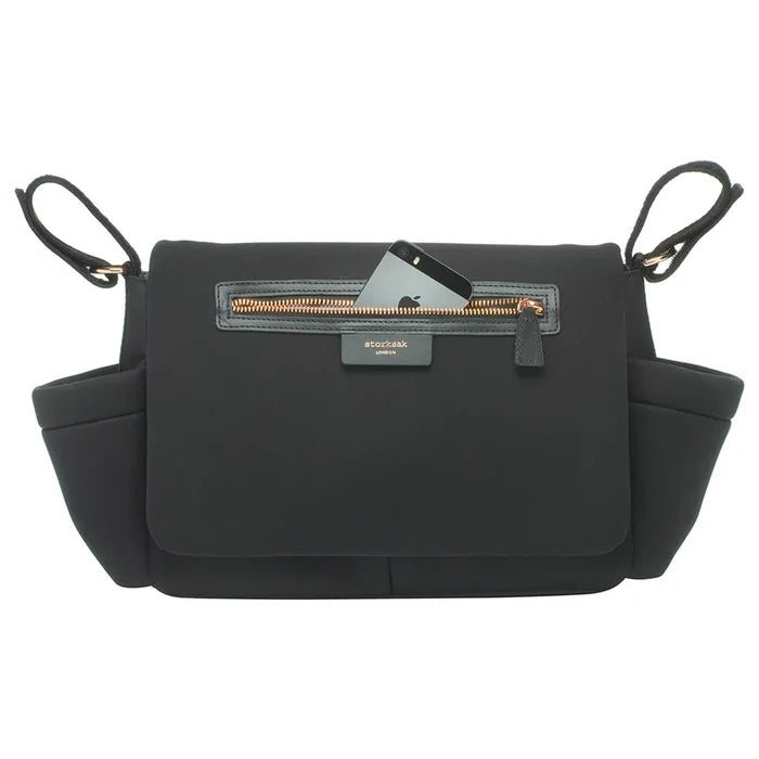 Storksak Stroller Organizer Luxe - Scuba (Black & Gold)