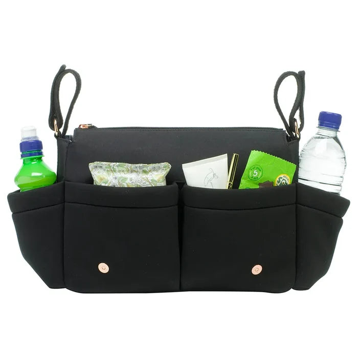 Storksak Stroller Organizer Luxe - Scuba (Black & Gold)