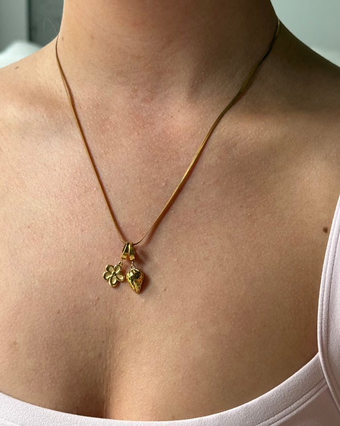 Strawberry charm pendant