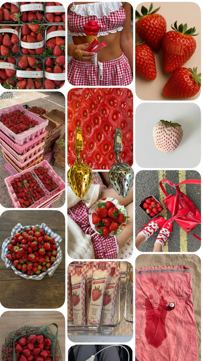 Strawberry charm pendant