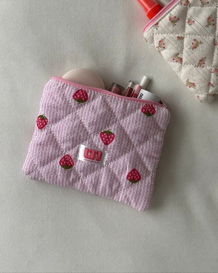 Strawberry makeup bag