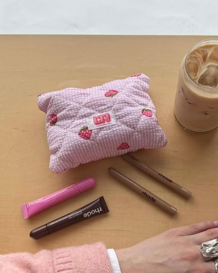 Strawberry makeup bag