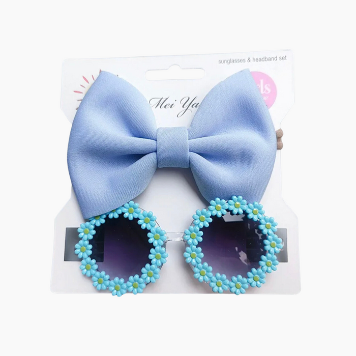 Sunglasses Flower With Headbands Set.