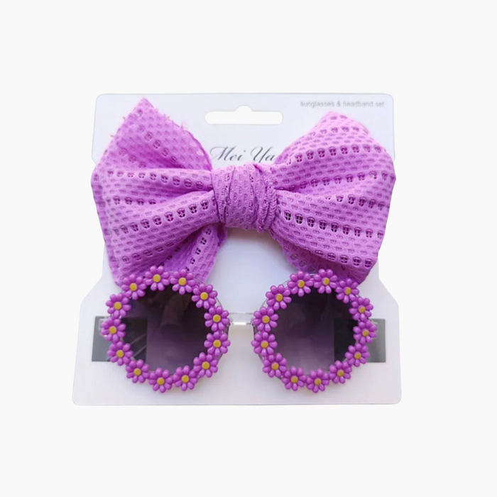 Sunglasses Flower With Headbands Set.