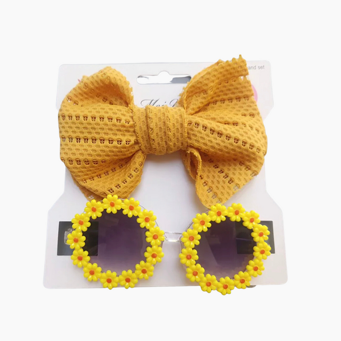 Sunglasses Flower With Headbands Set.