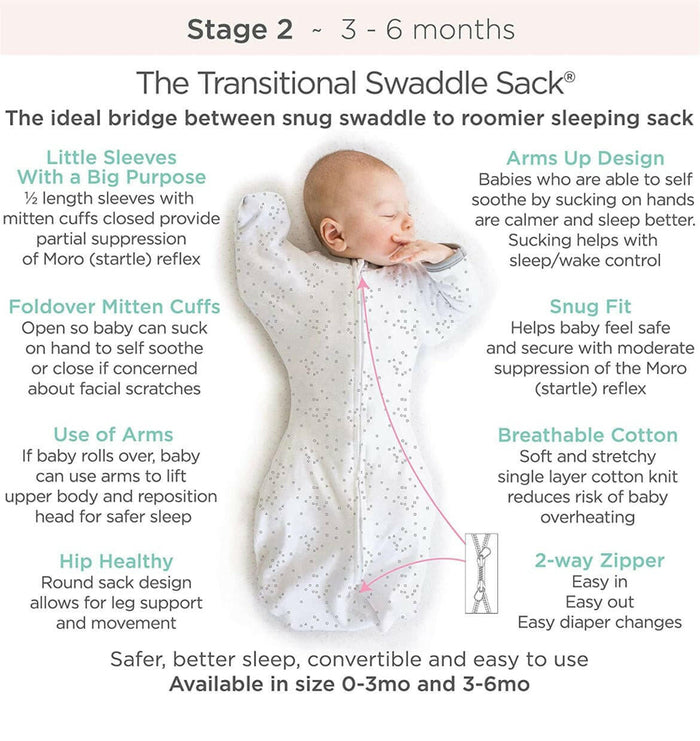Swaddle Sack with Arms Up Half-Length by Amazing Baby.