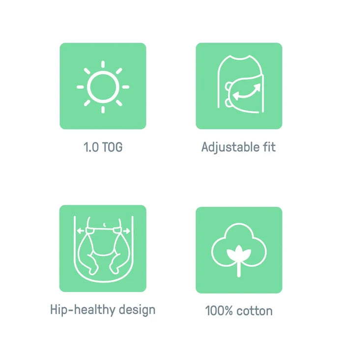 SwaddleMe by Ingenuity Arms Free Convertible Swaddle 1-Pack - Luna (3-6 Months, 1.0 TOG)