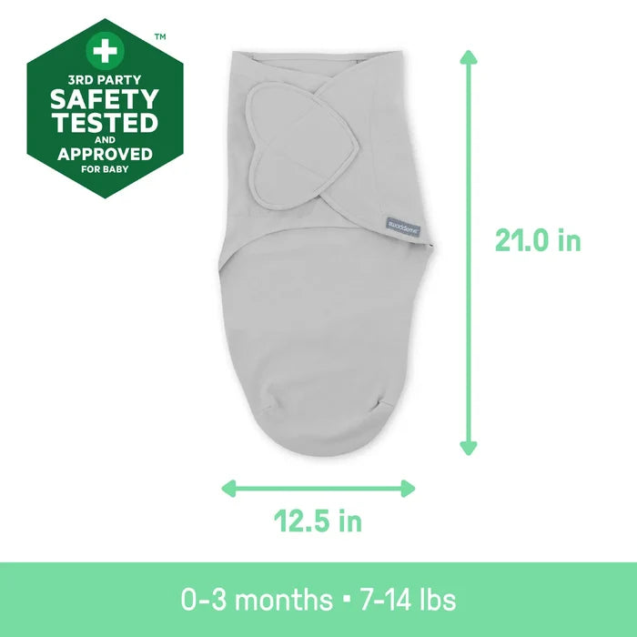 SwaddleMe by Ingenuity Original Heart Swaddle 2-Pack - Born Free (0-3 Months, 1.0 TOG)