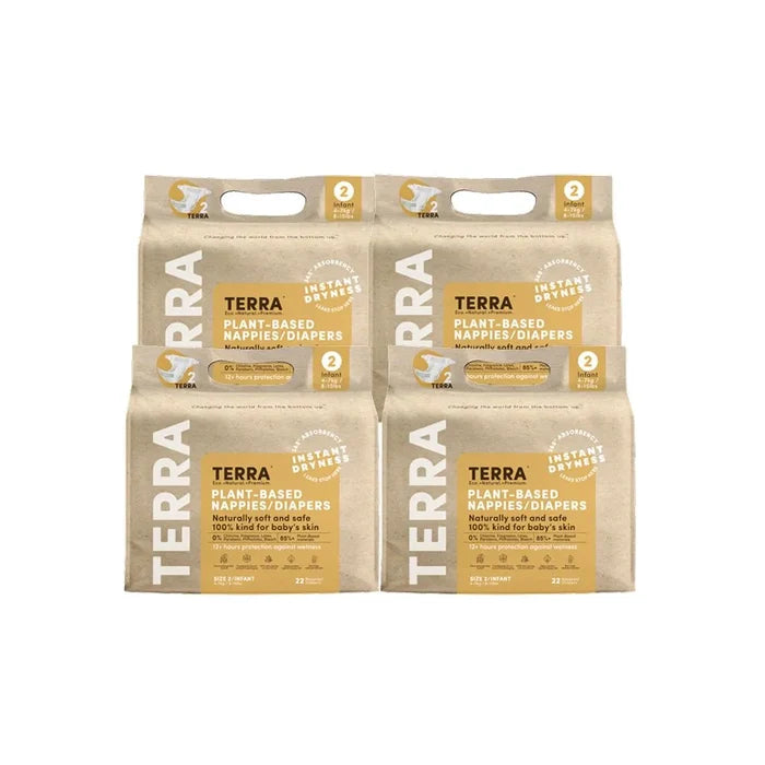 Terra Diaper/Nappy Infant 22s (Pack of 4)