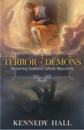 Book cover of 'Terror of Demons' by Kennedy Hall with a religious illustration.