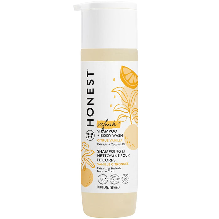 The Honest Company 2-in-1 Cleansing Shampoo + Body Wash, ,Citrus Vanilla, 295ml