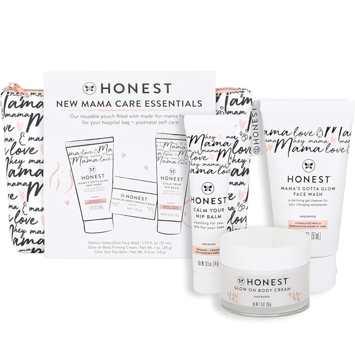The Honest Company New Mama Care Essentials Gift Set with Reusable Pouch