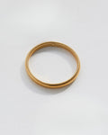Thin ribbed bangle bracelet
