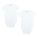 Tiny Toes - 100% Cotton Pack of 2 Short Sleeve Bodysuit - White (0-3m)