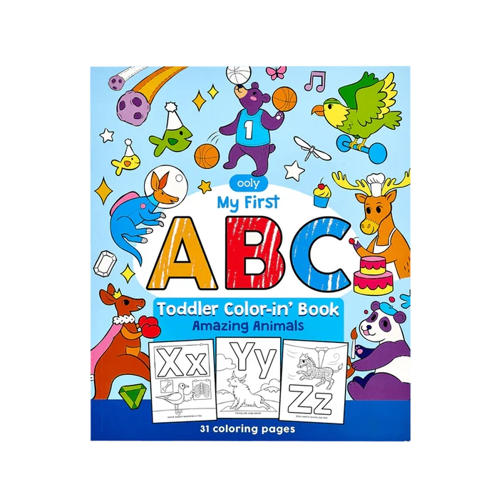 Toddler Color-In' Book - ABC Amazing Animals.