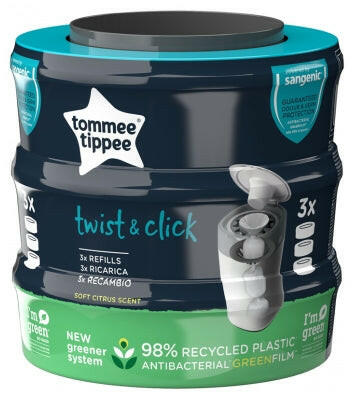 Tommee Tippee - Sangenic Nappy Disposal Refill Cassette (Pack of 3)