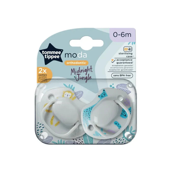 Tommee Tippee Moda Soother (0-6Months) - Pack of 2