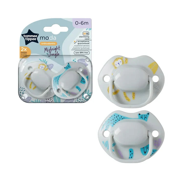 Tommee Tippee Moda Soother (0-6Months) - Pack of 2