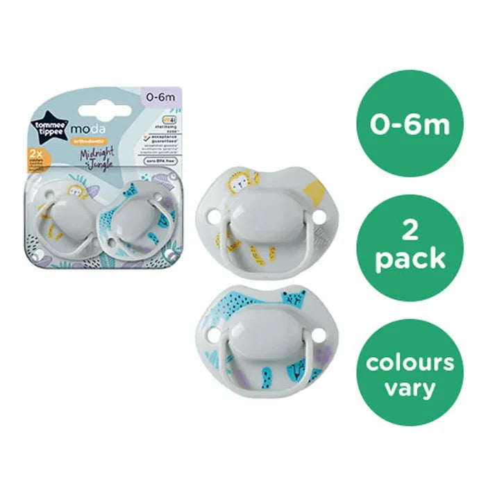 Tommee Tippee Moda Soother (0-6Months) - Pack of 2