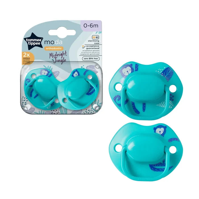 Tommee Tippee Moda Soother (0-6Months) - Pack of 2