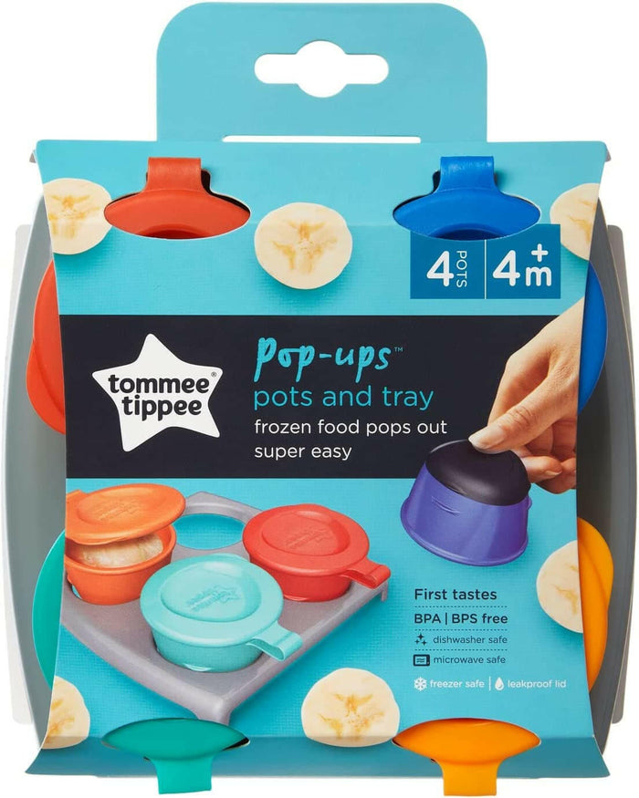 Tommee Tippee Pop Ups Freezer Pots & Tray.