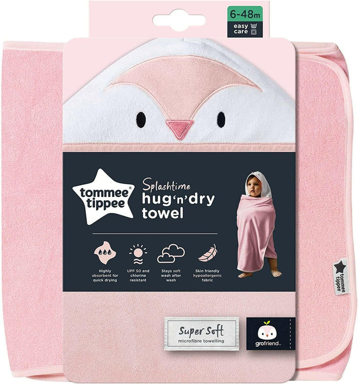 Tommee Tippee Splashtime Hug ‘N’ Dry Hooded Towel 6-48 months.