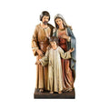 Statue of a family with a child on a white background
