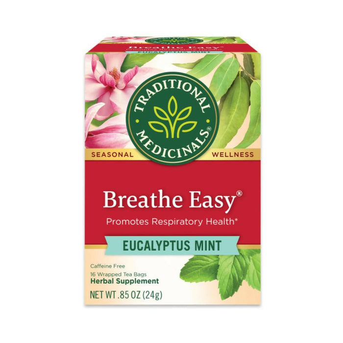 Traditional Medicinals Breathe Easy Eucalyptus Mint Herbal Tea, Promotes Respiratory Health
