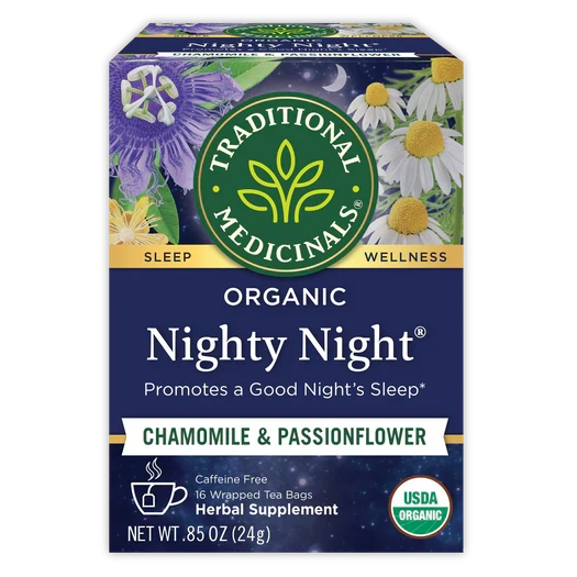 Traditional Medicinals Organic Nighty Night with Chamomile & Passionflower Herbal Tea