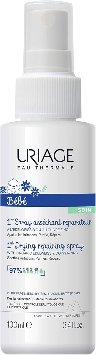 Uriage Bebe 1st Drying Repairing Spray, 100ml