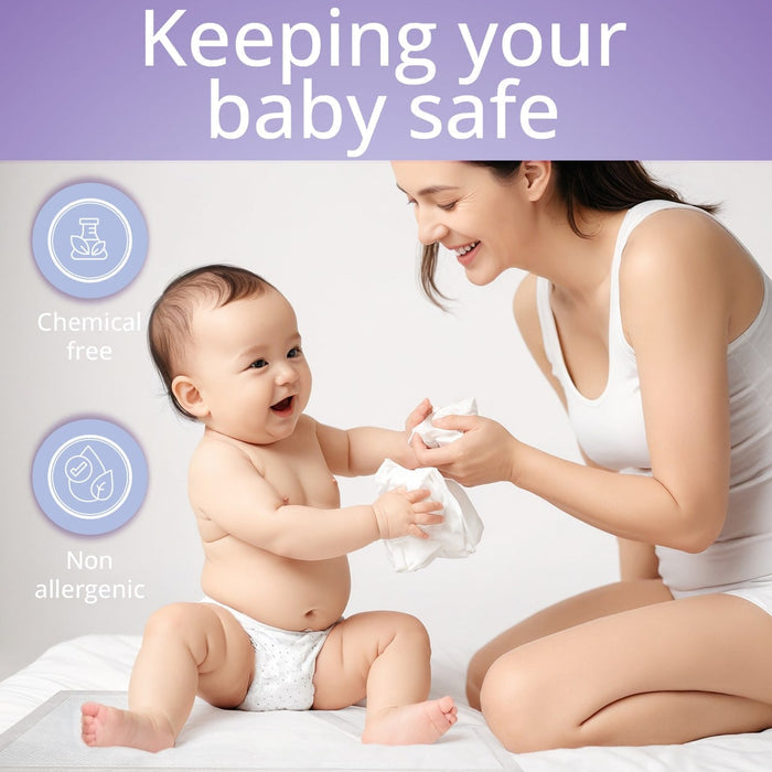 VidaMom Disposable Diaper Changing Mats - Pack of 50 pcs (33x45)