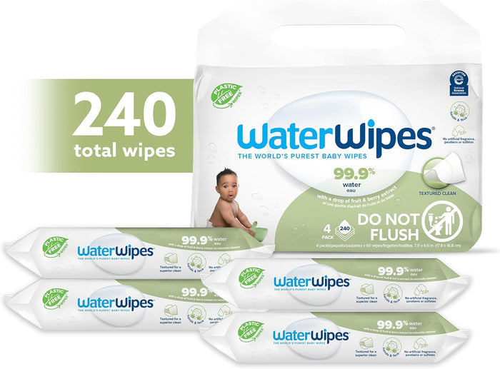 WaterWipes for Newborn Wet Wipes - Plastic free