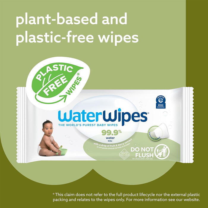 WaterWipes for Newborn Wet Wipes - Plastic free
