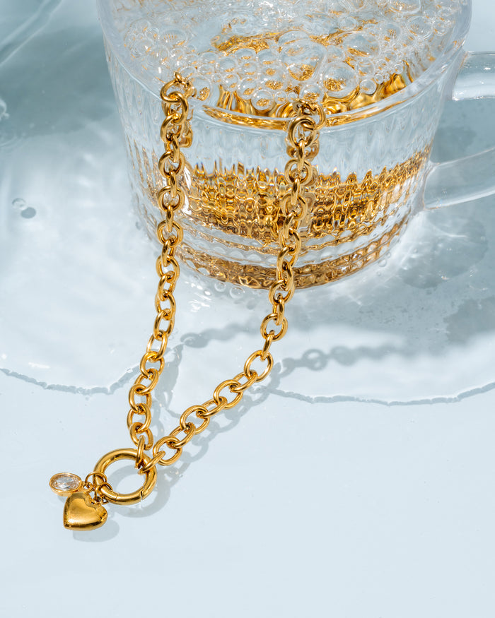 White stone charm