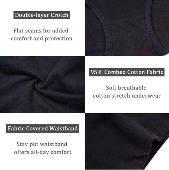 wirarpa Women's High Waisted Cotton Underwear Ladies Soft Full Briefs Panties Multipack.