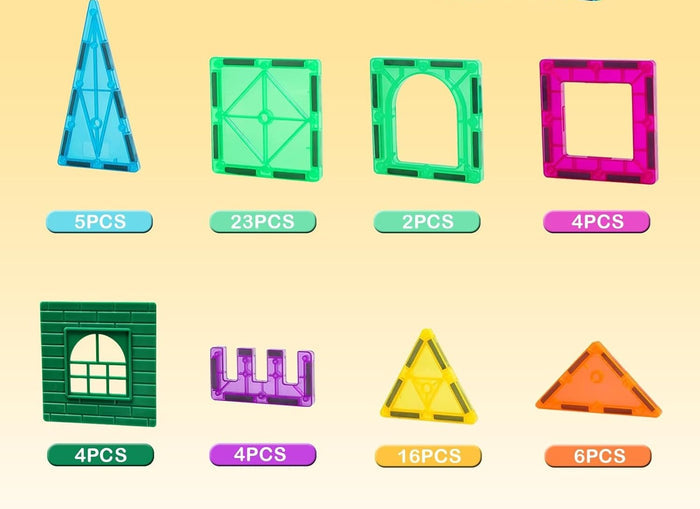 Xinbida Magnetic Building Tiles Blocks (66 Pcs)