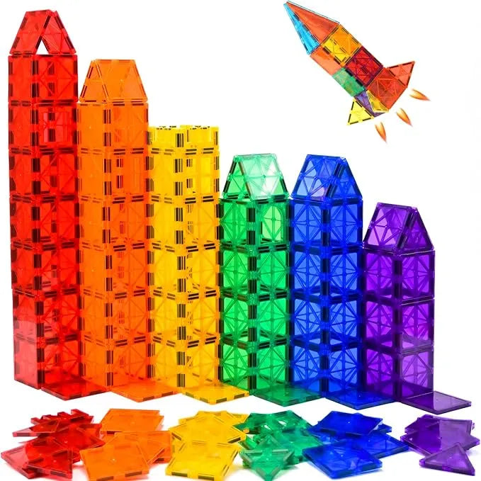 Xinbida Magnetic Building Tiles Blocks (66 Pcs)