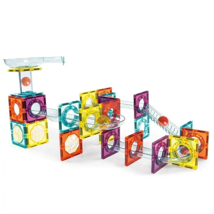 Xinbida Magnetic Tiles Marble Roller II Rainbow Set (56 Pcs)