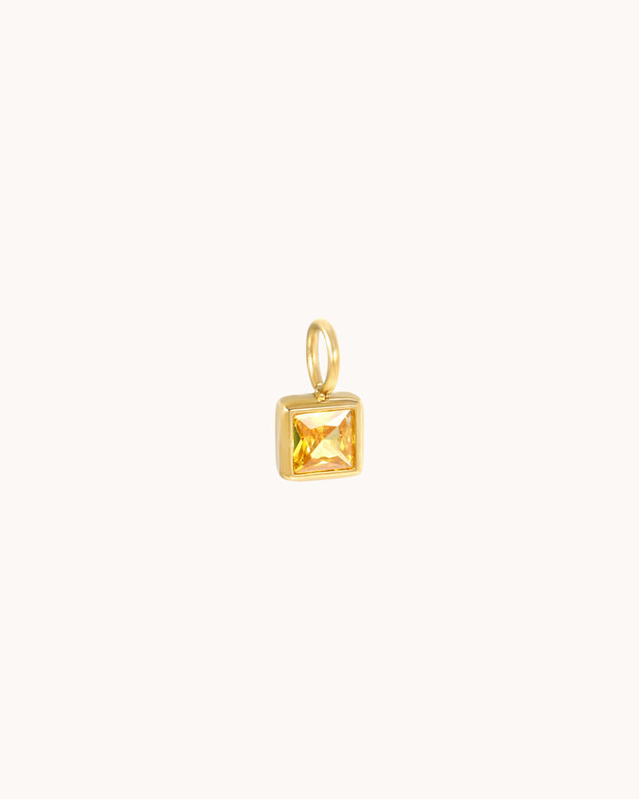 Yellow square charm