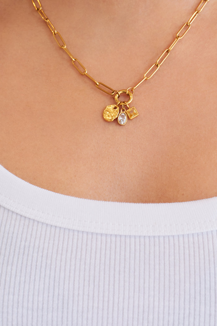 Yellow square charm