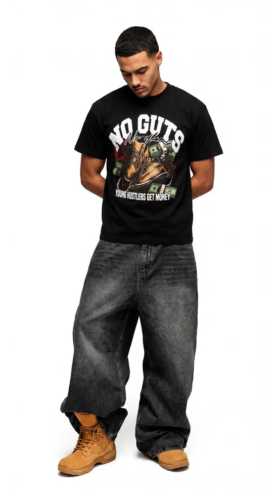 YHGM No Guts No Glory graphic t-shirt, streetwear tee, photo 4